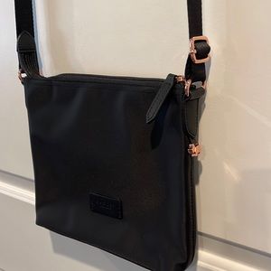Radley London Pocket Essentials Nylon Zip Top Crossbody | NWT | Black Rose Gold